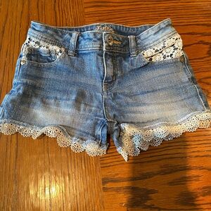 Justice Light Blue Denim Jean shorts